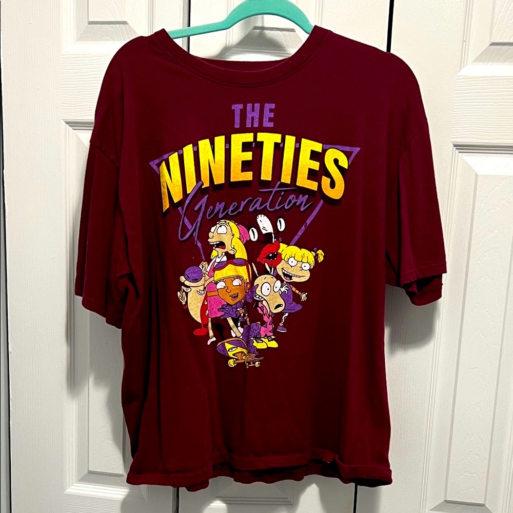 Nickelodeon Maroon T shirt the nineties